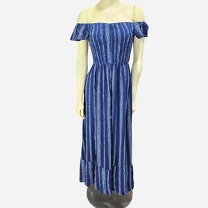 Dress Day, blue striped‎ maxi dress size M